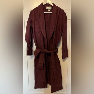 Vintage LL Bean Men’s Robe Small Regular Purple Cotton 3 Pocket With Belt